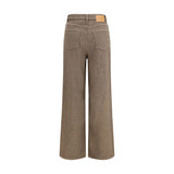 Ganni Brown Cotton Relaxed Fit Jeans