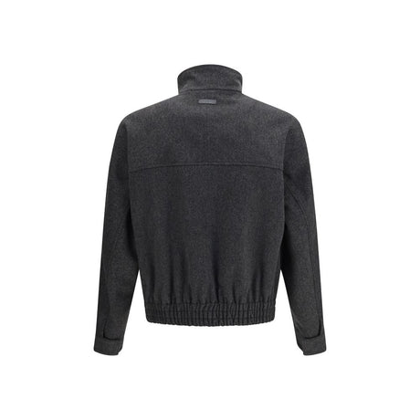 Lardini Gray Wool Oves Aries Bomber