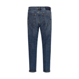PT Torino Blue Cotton Straight-Leg Jeans