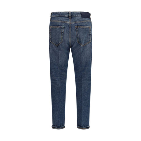 PT Torino Blue Cotton Straight-Leg Jeans