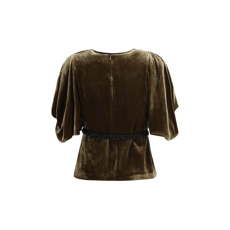 P.A.R.O.S.H. Brown Viscose Blouse