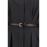 P.A.R.O.S.H. Gray Wool Oves Aries Casual Dress