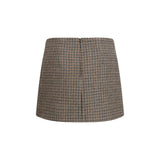 P.A.R.O.S.H. Brown Wool Oves Aries Mini Skirt