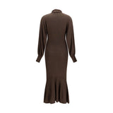 Jacquemus Brown Silk Casual Dress