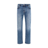 Jacob Cohen Blue Cotton Slim Fit Jeans