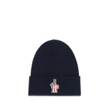 Moncler Grenoble Blue Wool Oves Aries Beanie