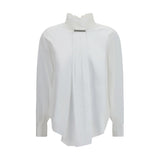 Brunello Cucinelli White Cotton Blouse