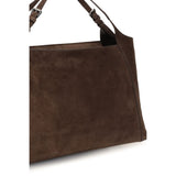 Brunello Cucinelli Brown Suede Leather Handbag