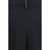 Fabiana Filippi Black Acetate Casual Pants