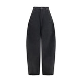 Balenciaga Black Cotton Casual Pants