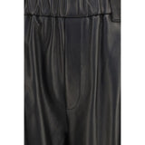 Brunello Cucinelli Black Leather Pants