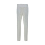 Brunello Cucinelli White Cotton Casual Pants