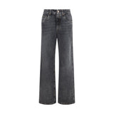 Brunello Cucinelli Gray Cotton Straight-Leg Jeans