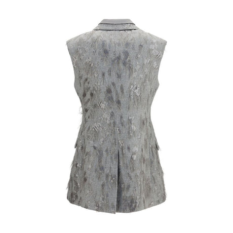Brunello Cucinelli Gray Wool Oves Aries Sleeveless Jacket