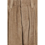 Brunello Cucinelli Brown Viscose Casual Pants