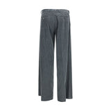 Magliano Gray Cotton Casual Pants