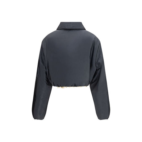 Miu Miu Gray Recycled Polyamide Full-Length Jacket