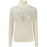 Guess Jeans White Viscose Turtleneck