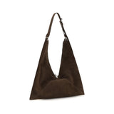 Moschino Brown Suede Leather Shoulder Bag