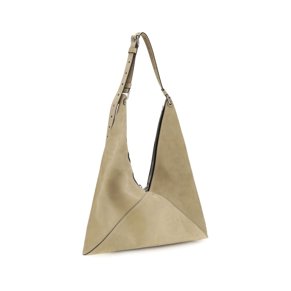 Moschino Beige Suede Leather Shoulder Bag