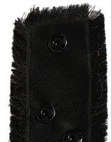 Dolce & Gabbana Black Velvet Wrap Around Tie Cintura Belt