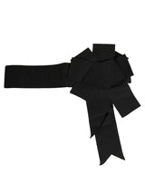 Dolce & Gabbana Black Cotton Wrap Around Tie Cintura Belt