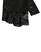 Dolce & Gabbana Black Embellished Wrist Length Fingerless Gloves