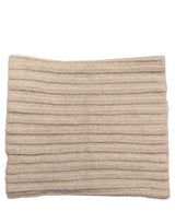 Dolce & Gabbana Light Beige Ribbed Knit Neck Warmer Scarf