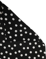 Dolce & Gabbana Black White Polka Dot Square Foulard Scarf