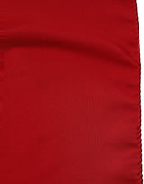 Dolce & Gabbana Red Satin Silk Foulard Handkerchief Scarf