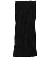 Dolce & Gabbana Black Cashmere Ribbed Knit Neck Warmer