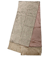 Dolce & Gabbana Pink Silk Fringes Neck Wrap Foulard Scarf