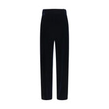 Giorgio Armani Blue Viscose Casual Pants