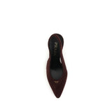 Prada Bordeaux Calf Leather Bos Taurus High Heel Pumps