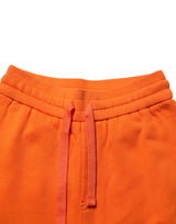 Dolce & Gabbana Orange Cotton DGVIB3 Men Trackpants Pants