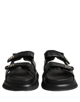 Dolce & Gabbana Black DG Logo Sandals Flats Slippers Shoes