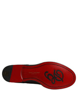Dolce & Gabbana Maroon Calfskin Leather Derby Men Dress Shoes