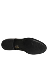 Dolce & Gabbana Black Calfskin Leather Derby Men Dress Shoes