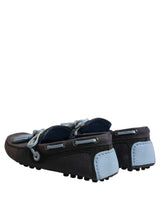 Dolce & Gabbana Navy Blue Suede Leather Tassel Loafers Shoes