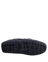 Dolce & Gabbana Navy Blue Suede Leather Tassel Loafers Shoes