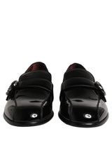 Dolce & Gabbana Black Patent Leather Men Loafers Shoes