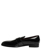 Dolce & Gabbana Black Patent Leather Men Loafers Shoes