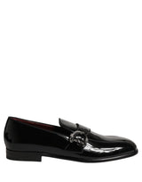 Dolce & Gabbana Black Patent Leather Men Loafers Shoes