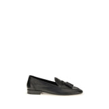 The Row Black Calf Leather Bos Taurus Slip-On Loafers