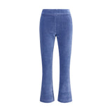 Avenue Montaigne Blue Cotton Flared Pants