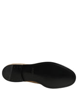 Dolce & Gabbana Beige Suede Slip On Slippers Loafers Shoes