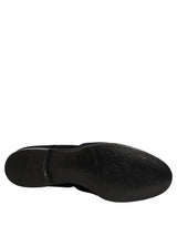 Dolce & Gabbana Black Suede Slip On Slippers Loafers Shoes
