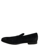 Dolce & Gabbana Black Suede Slip On Slippers Loafers Shoes