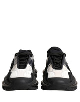 Dolce & Gabbana White Black Logo Airmaster Men Sneakers Shoes