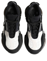 Dolce & Gabbana White Black Logo Airmaster Men Sneakers Shoes